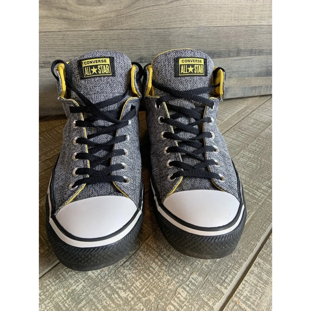 Converse Chuck Taylor High Top Yellow Gray Denim Sneakers Men Size 13 Women's 15 - Picture 8 of 8